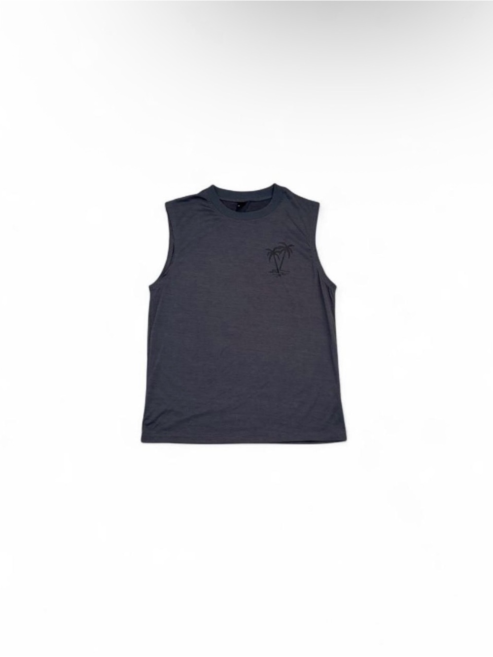 Men's Sleeveless Tank Top - Charcoal Palm Graphic